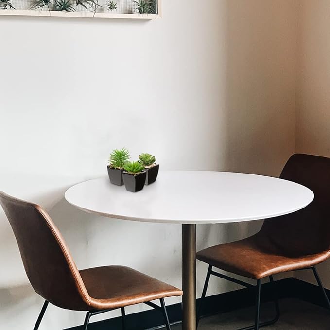 Hollyone Small Succulents Artificial 3 Pcs Faux Succulents in Pots Fake Succulent Plants with Black Ceramic Pots for Modern Home Office Desk Bathroom Shelf Living Room Decor