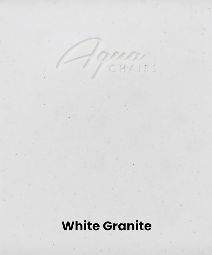 Aqua Outdoors - Small Side Table - for Inside Pool, Sun Shelf & Patio Surfaces - Designed for Shallow Shelves Up to 10” - Compatible with All Pool Types - Poolside & Sun Deck Tanning - White Granite