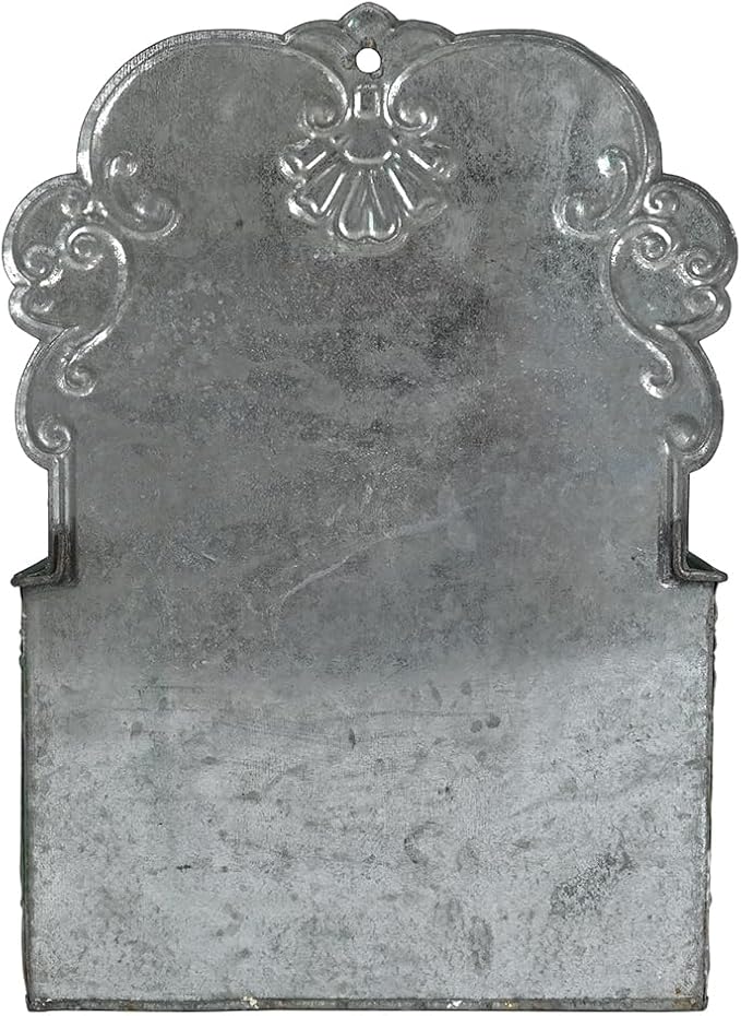 All Chic Metal Wall Planter Outdoor Wall Planter Wall Hanging Planter Rustic Wall Mount Planter Outdoor Wall Planter for Farmhouse Garden Decor (Green)