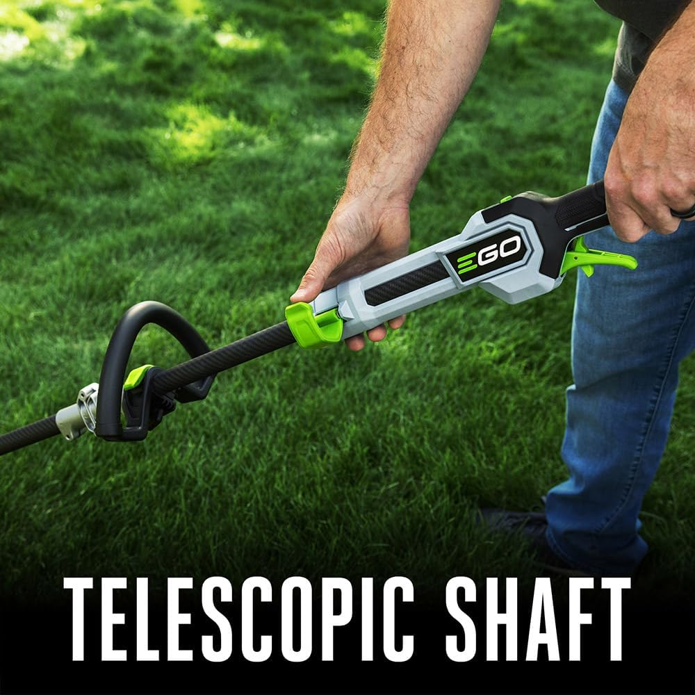 EGO POWER+ String Trimmer, Battery Powered, 16" Trimmer for Weeds and Grass with POWERLOAD, Telescopic Carbon Fiber Shaft, Includes 56V 2.5Ah Battery and Charger - ST1611T