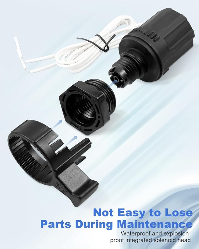 2Pack Solenoid Repair Kit Fit for HydroRain Rain Bird Sprinkler System PEB PGA EFB-CP BPE BPES and GB Valves Replacement Solenoid 236239 Efficient Water Control