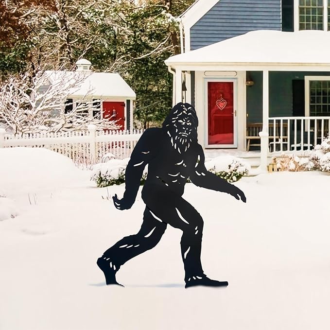 4ft Bigfoot Metal Outdoor Decor Big Foot Sasquatch Gifts for Men/Women Bigfoot Silhouette Statues for Yard Art, Patio, Lawn, Forests, Garden Decor, Yard Display, Garden Decorations