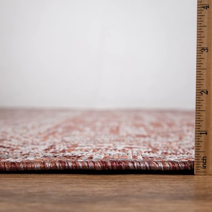 Keen Home Design Terrace Outdoor Area Rug - 5x8 Washable Indoor/Outdoor Rug for Patio, Kitchen, Balcony, Beach, Garden, Deck and Porch, Size: 5'3"x7'7"