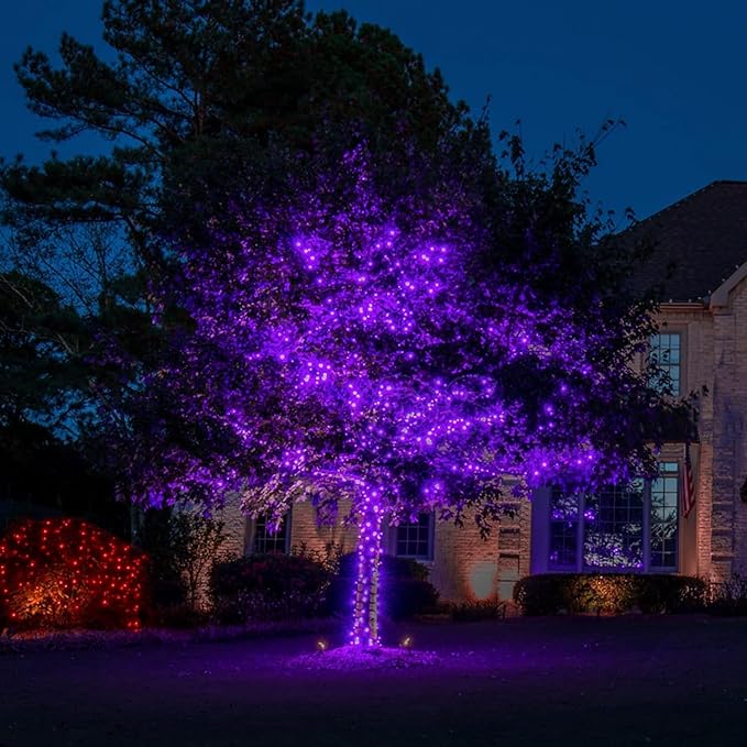 Solar Christmas Lights, 500LED 19 Modes Solar Powered Christmas Lights, Waterproof LED Solar Christmas Decorations for Fence Balcony Holiday Party 1 Pack