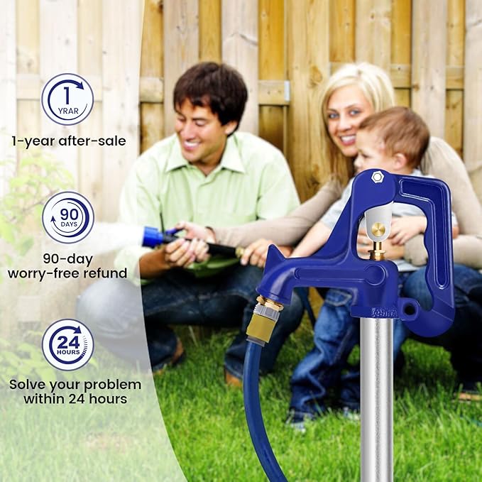 4.25FT Frost-Free Yard Hydrant, Freezeless Frost Proof Hydrant,Water Hydrant 3/4" Pipe Connection,Total Length 4.25ft, 24" Bury Depth,for Yard,Garden,Pasture Irrigation and Drinking