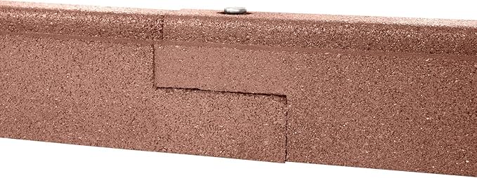 Playsafer Rubber Playground Border Edging Kit, 6' Flexible Heavy Duty Rubber Interlocking Playground Timber, No Dig Easy to Install (Neutral Brown, 4 Pack)