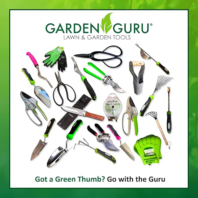 Garden Guru Hand Rake Cultivator Claw Soil Tiller - Military Grade Steel - Rust Resistant - 5 Tine Japanese Ninja Claw - Comfortable Wood Handle - Perfect Pulverized and Aerated Soil (2 Pack)