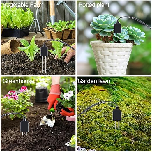Alinan 2Sets Resistive Soil Moisture Sensor, Humidity Detector with Corrosion Resistant Probe, Digital Analog Signal Output for Garden Automatic Watering System