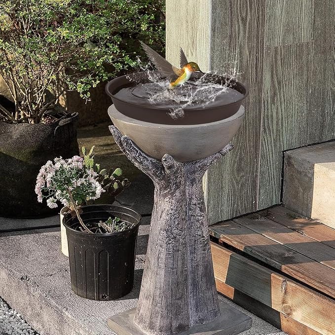 2 Pack of Plant Saucer 20 22 inch (19.5 Inch Base), Deep Heavy Duty Plastic Plant Saucers 20" Round, Flower Plant Trays for Indoors Outdoor, Plant Drip Tray for Planter 18-22" (Chocolate Brown)