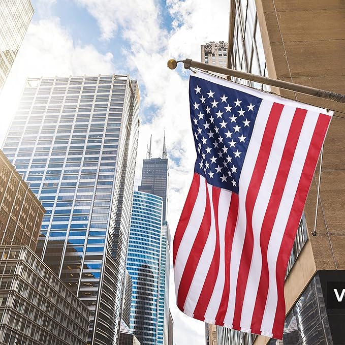 American Flag 3x5 Ft, USA US Flags Outdoor, Heavy Duty Durable, Embroidered Stars, Sewn Stripes and Brass Grommets