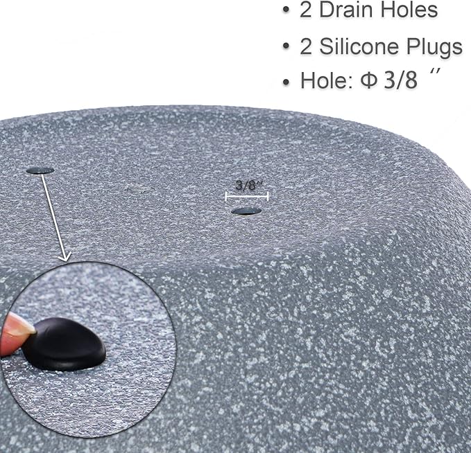 13 Inch 2 Pack Large Hanging Planters for Indoor Outdoor Plants, Plastic Hanging Basket Pots for House Plants Flowers, Grey