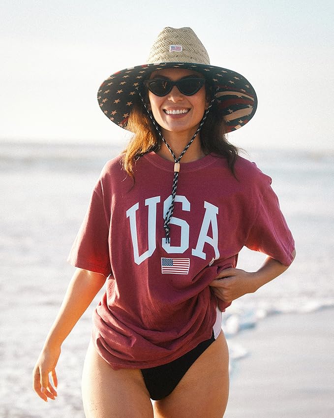 Straw Hat for Men & Women | Lifeguard Hat, Beach Hat & Sun Hat | UPF 50+ Wide Brim for Sun Protection | One Size | Hemlock