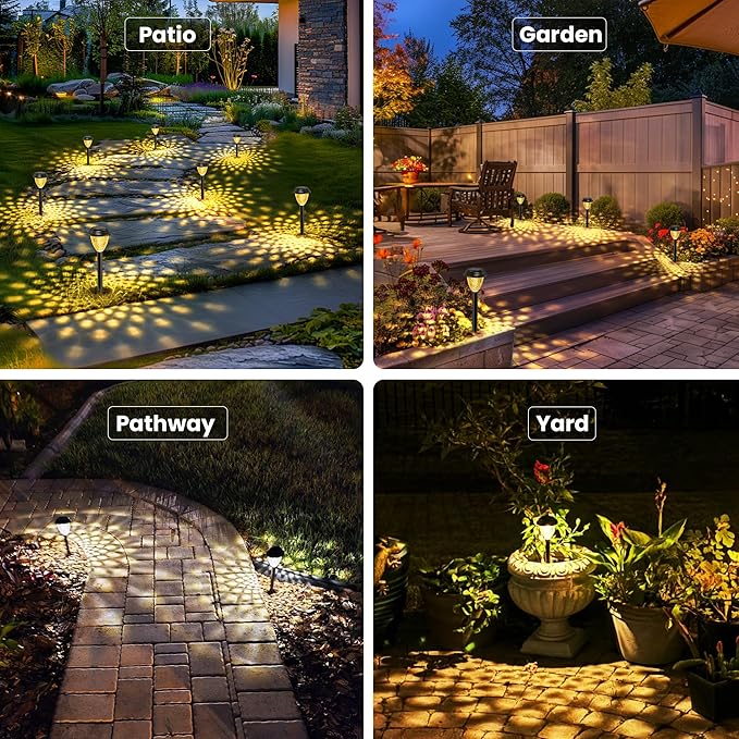 SOLPEX Solar Lights for Outside,10 Pack Solar Lights Outdoor Waterproof,Warm White Outdoor Solar Lights for Yard,Garden,Pathway,Patio and Landscape Lighting Decor