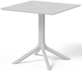 Patio Dining Table for 4, Square PP Patio Table, 4-Person Weather Resistant by Costaelm