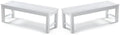 Stoog Outdoor Bench Set of 2, 2-Person Backless Outdoor Benches Weatherproof by Stoog