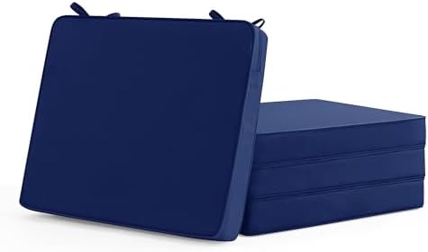 Outdoor Chair Cushions Set of 4: Waterproof & Fade Resistant Deep Seat Cushion by SUMMSUN