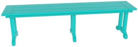 Outdoor Benches Weatherproof, Park Long Bench Poly Lumber Backless by Costaelm