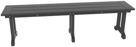 Outdoor Benches Weatherproof, Park Long Bench Poly Lumber Backless by Costaelm