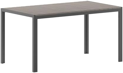Flash Furniture Commercial Grade 55x31 in Metal Dining Table by FlashFurniture