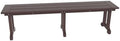 Outdoor Benches Weatherproof, Park Long Bench Poly Lumber Backless by Costaelm