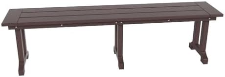 Outdoor Benches Weatherproof, Park Long Bench Poly Lumber Backless by Costaelm