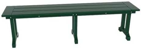 Outdoor Benches Weatherproof, Park Long Bench Poly Lumber Backless by Costaelm