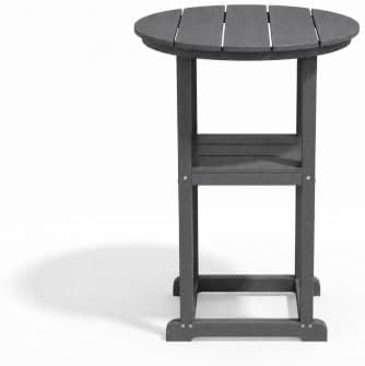 Ciokea Outdoor Round Table 1 Pieces, Dark Grey by CIOKEA