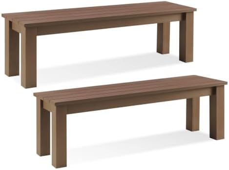 3-Person Outdoor Backless Bench by RICNOD