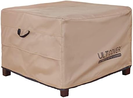 ULTCOVER Waterproof Patio Ottoman Cover 27L x 27W x 18H in by ULTCOVER