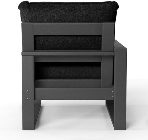 Rockaway 4-Piece Outdoor HDPE All-Weather Modern Deep Seating Patio Sofa - Image 7