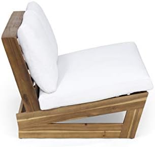 Great Deal Furniture Kaitlyn Outdoor Acacia Wood Loveseat - Image 4