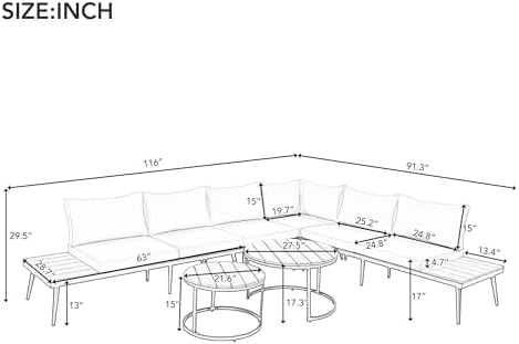 Modern Outdoor Sectional Sofa Set - Image 3