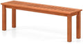 Tangkula 47 Inch Patio Wood Bench, 2-Person Backless Bench by TANGKULA