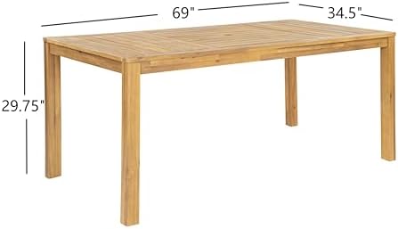 Christopher Knight Home Labrov Acacia Wood Outdoor Dining Set - Image 6