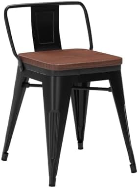 HAOBO Home 18" Metal Bartools Set of 4, Classroom Stools Low Back Bar Stool - Image 5