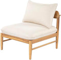Outdoor Acacia Wood Armless Sofa by Unknown