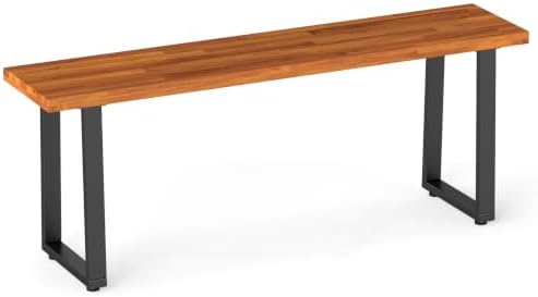 Tangkula Acacia Wood Outdoor Bench, 3-Person Backless Dining Bench, 1 Pack by TANGKULA