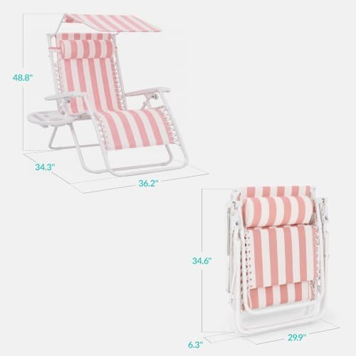 Best Choice Products Oversized Zero Gravity Chair Recliner w/ Canopy - Image 2