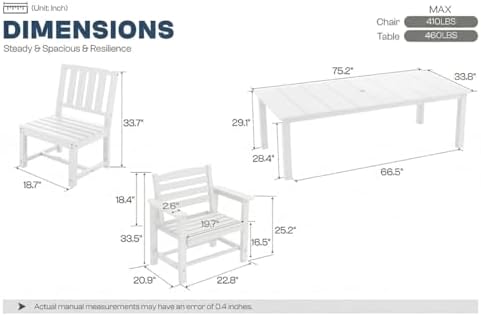 Perli™ 9-Piece Outdoor Dining Set, All-Weather HDPE Patio Furniture - Image 4