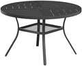 VICLLAX Round Patio Table with Adjustable Umbrella Hole by HOME