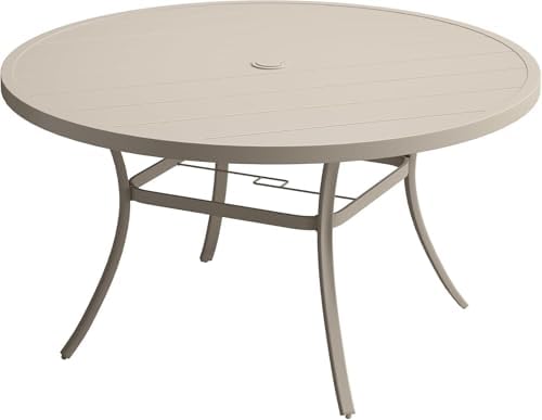 VICLLAX 50" Outdoor Round Patio Dining Table by HOME