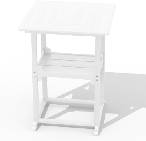 HDPE Outdoor Patio Bistro Square High Top Table, Bar Height by Suunyn