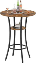 Round Bar Table, 2-Tier High Top & Counter Height Dining Table, by Choezon