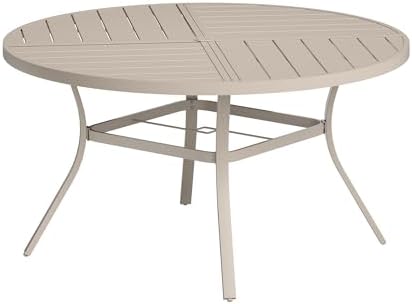 VICLLAX Round Patio Table with Adjustable Umbrella Hole by HOME