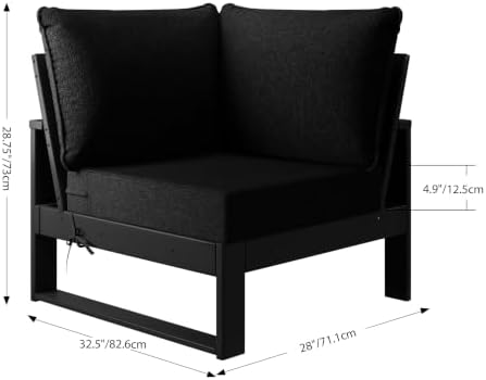 Rockaway Outdoor HDPE Sectional Corner Sofa Seat - Image 2