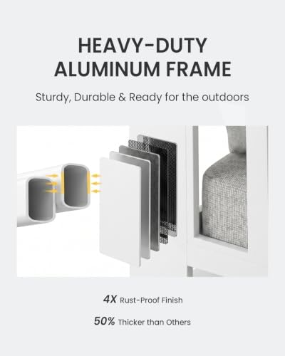 Oversized Aluminum Patio Furniture Set, 4 Pieces Luxury Outdoor Furniture Set - Image 2