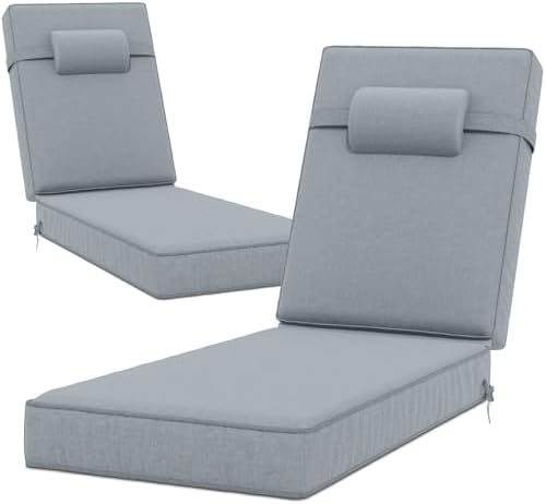72 x 21 x 4 Inch Olefin Chaise Lounge Cushions, Lounge Chair Cushions - Image 5