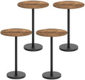 Bar Table, Round Bar Table Set of 4, Counter Height Table, Pub Cocktail Table by Yatiney