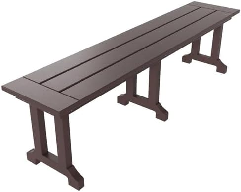 Outdoor Benches Weatherproof, Park Long Bench Poly Lumber Backless - Image 4