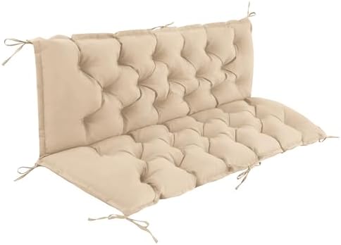 IASEAHK Porch Swing Cushions, 40×40×4 Inch, Waterproof by IASEAHK